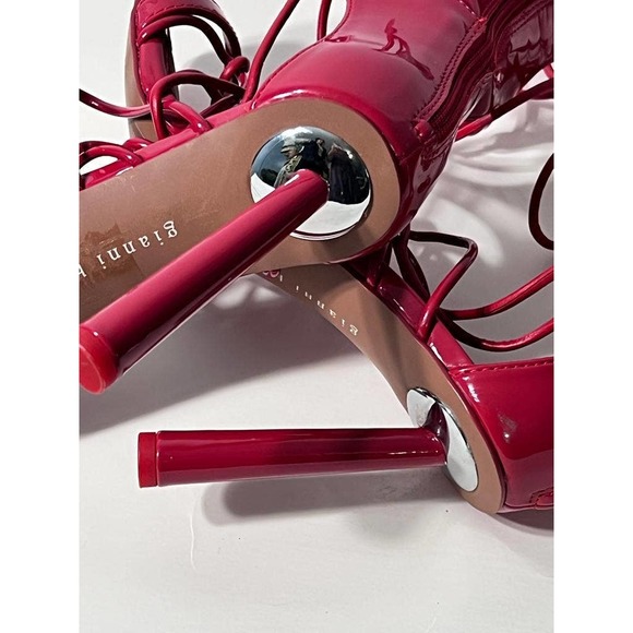 Gianni Bini Red Rydelle Synthetic Ankle wrap Lace up Dress Shoe Size 8 NWB - Picture 6 of 8